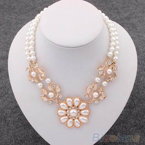 Vòng cổ đính ngọc trai nhân tạo phong cách Bohemian sang trọng quý phái dành cho nữ