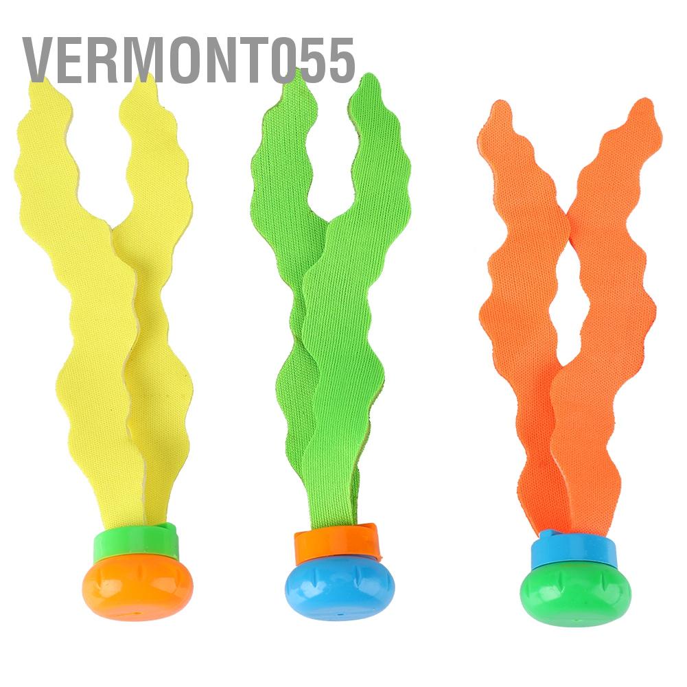 Vermont055 3pcs Children Pool Swimming Diving Seaweed Toys Swim Bath Training Water