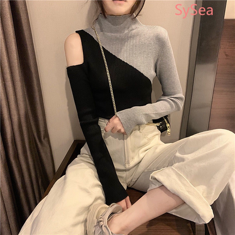 Áo nữ dệt kim tay dài thời trang mùa thu phong cách Hàn Quốc