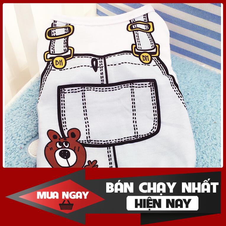 Áo Hình Gấu &amp; Chó Mùa Xuân Hè Giả Vest Mặc Thoáng Khí - Mã QACC68 0