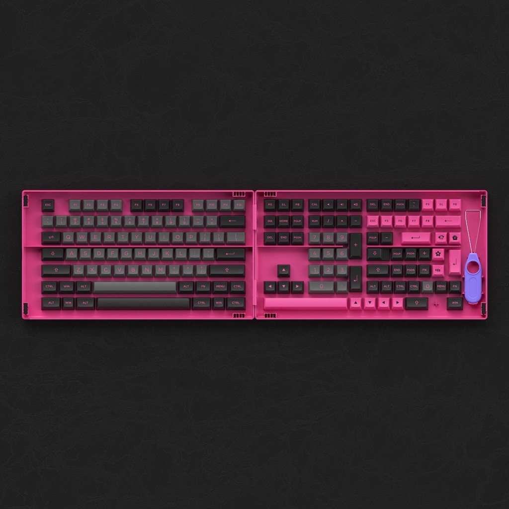 Bộ keycap AKKO Keycap set – Black &amp; Cyan/ Black &amp; Rose/ Black &amp; Silver (ASA profile/ 197 nút)