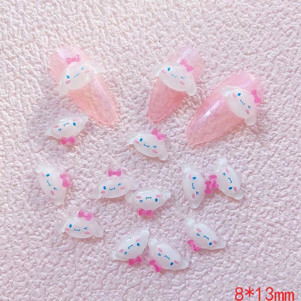 Set 20 Móng Tay Giả Họa Tiết Kuromi 3D Dễ Thương