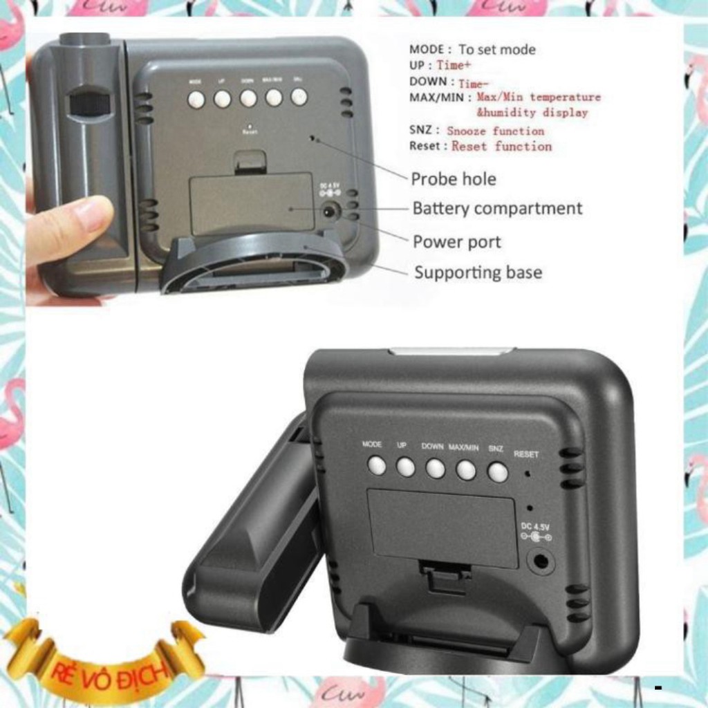 ❤️FREESHIP❤️ 🚛 Đồng hồ báo thức kỹ thuật số với màu sắc màn hình đèn led chiếu đồng hồ bàn 206749 ❤️Evoucher❤️