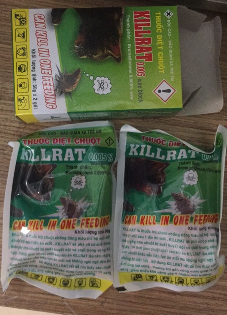 Thuốc diệt chuột killrat- hộp 2 gói