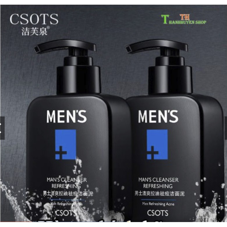 Sữa Rửa Mặt Men's Cleanser Cho Nam Làm Sáng Da Ngăn Ngừa Mụn Kiềm Dầu Loại Chất Nhờn Cấp Ẩm 4in1