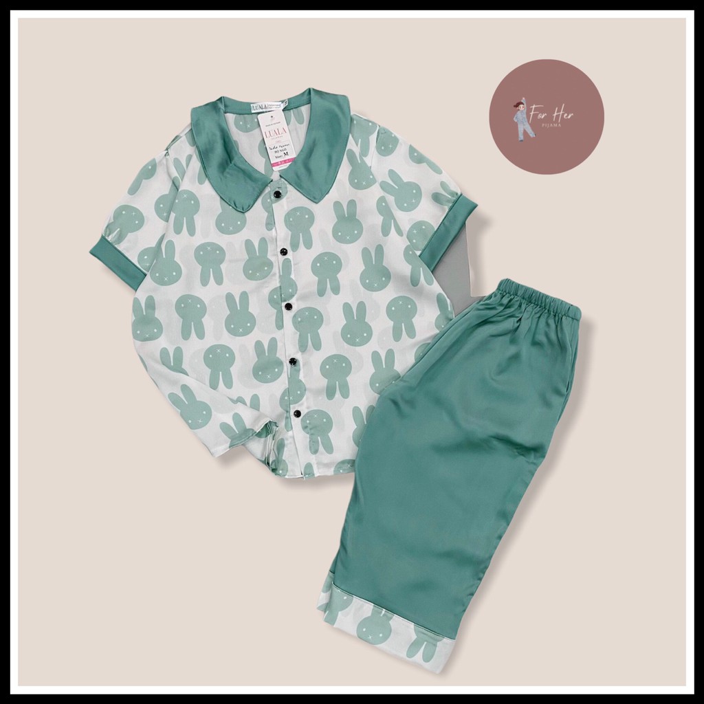 Đồ Bộ Pijama - Bộ Lụa Pizama Quần ngố Chất Liệu SaTin Họa Tiết | BigBuy360 - bigbuy360.vn