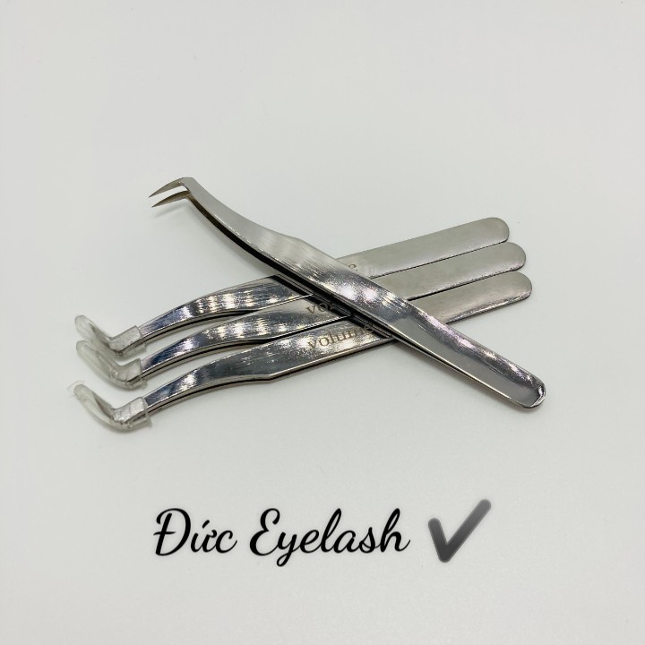 Nhíp Volume MEGA BẠC cap cấp, Mũi nhám. dùng để tạo fan, nối mi volume, bao test 15D - 20D_Đức Eyelash