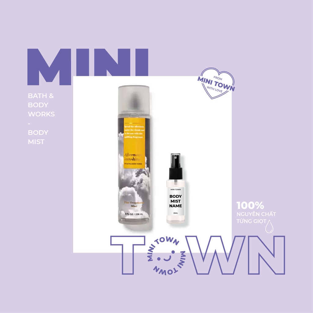 AFTERNOON SUNSHINE - Xịt Thơm Lưu Hương Toàn Thân Bath & Body Works Fine Fragrance Mist