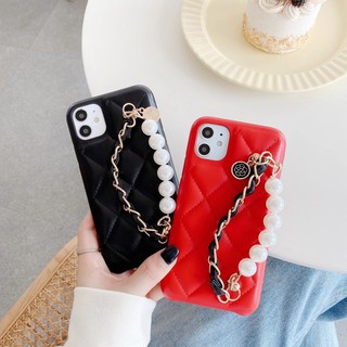 Ốp Điện Thoại Vân Da Cừu Kèm Vòng Đeo Tay Cho iphone11 pro Max XS XR I7 I8 Plus