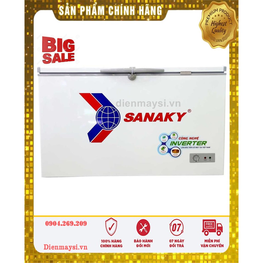 Tủ đông Sanaky Inverter 410 lít VH 5699HY3 (Miễn phí giao tại HCM-ngoài tỉnh liên hệ shop)