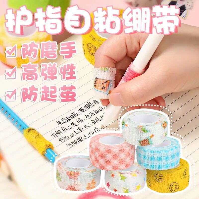 Băng Quấn Dính Bảo Vệ Ngón Tay Khi Chơi Thể Thao Viết Bài Thấm Mực Co Giãn Dễ Thương