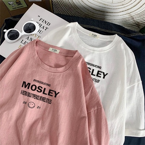 Áo phông3158 chất dày cotton khô nữ form rộng quảng châu Mosley NH5