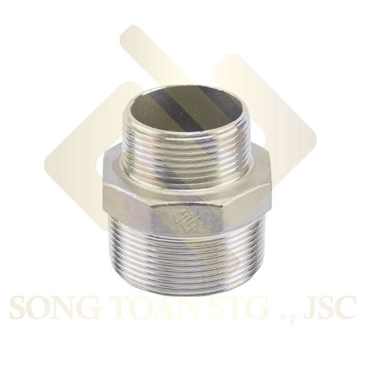 [KÉP THU INOX] Chuyển 1/2 21 xuống 13 &amp; 17 hai đầu ren ngoài bằng INOX (Inox pipe reducing hexagon nipple) Man thu &amp; đều