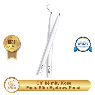 Chì kẻ mày Kose Fasio Slim Eyebrow Pencil - Bon91