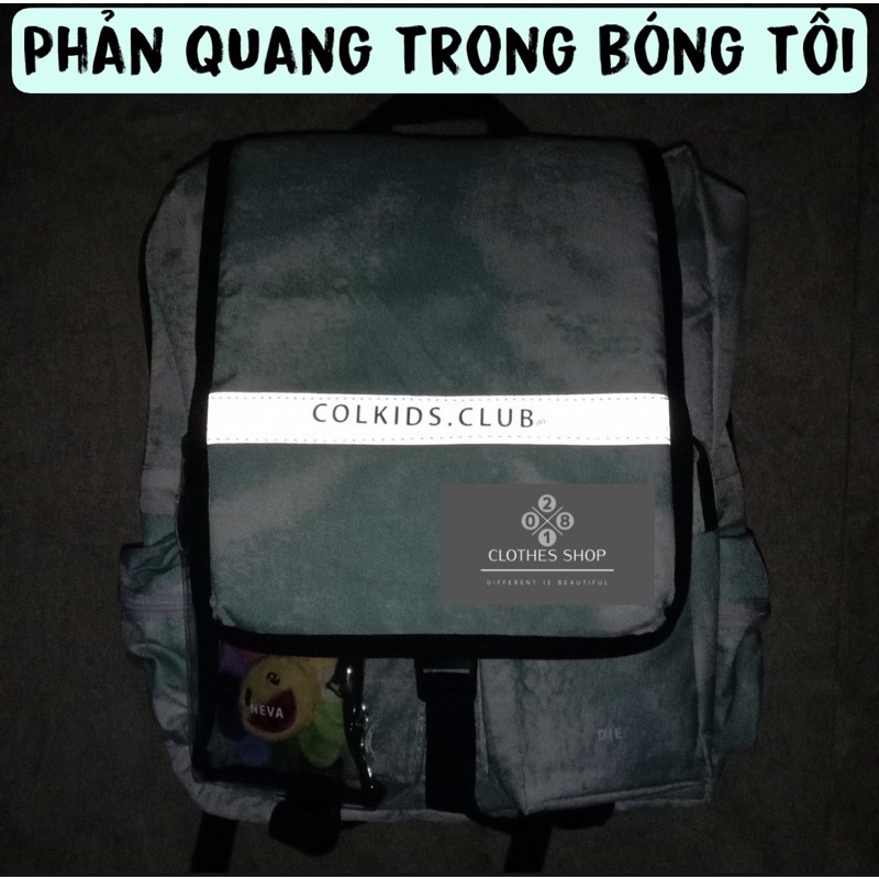 Balo Colkids Green Tie Dye Backpack 2810 Clothes Shop Balo Đi Học Colkids Xanh Loang Ulzzang Unisex