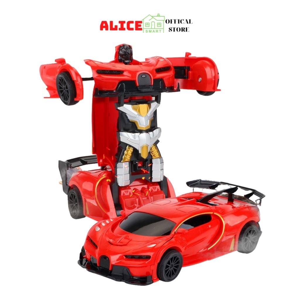 Đồ Chơi Ô Tô Biến Hình Robot Transformer Cho Bé Trai Xe Có Tự Động Gỡ Và Chuyển Hướng Cảm Ứng Vật Cản - Alicestore