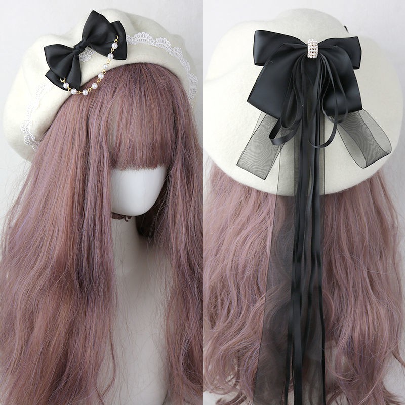 Mũ Nồi Len Phong Cách Lolita Nhật Bản Xinh Xắn Cho Nữ