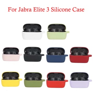 Vỏ bảo vệ hộp sạc tai nghe không dây Jabra Elite 3 Elite3 bằng silicon mềm chống sốc có móc khóa