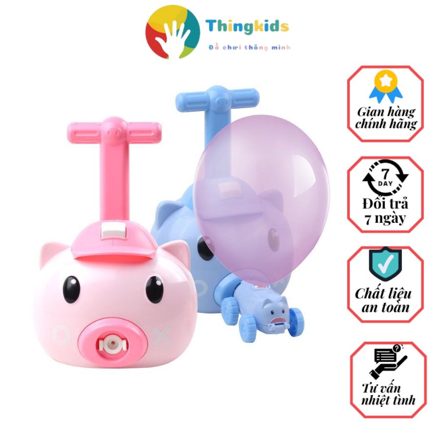 Đồ chơi xe hơi bóng bay, bơm bóng đua xe - Thingkids