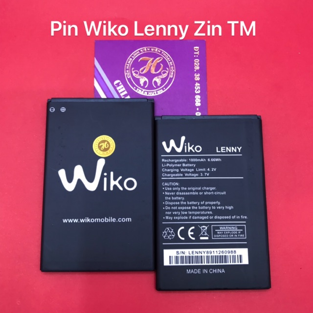 Pin wiko lenny zin - mới 100%