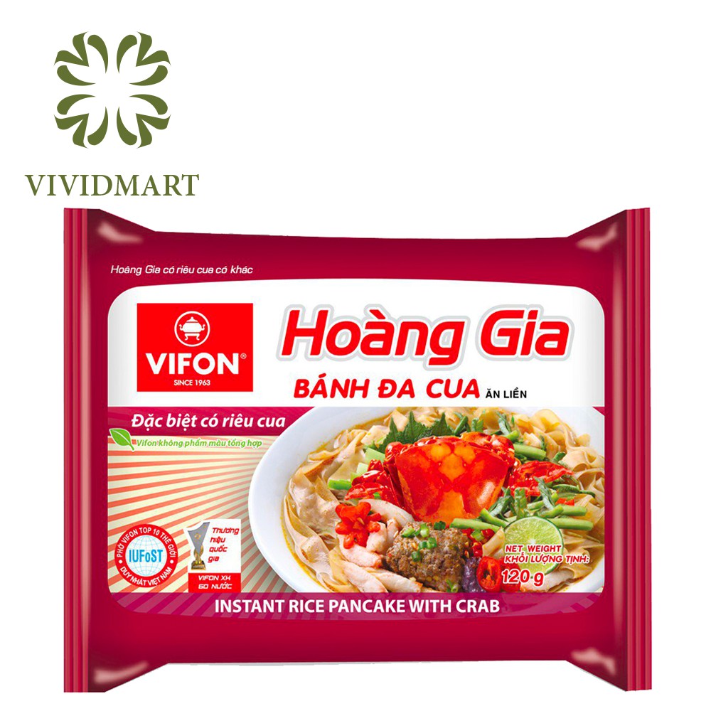 BÁNH ĐA CUA VIFON HOÀNG GIA  - 120g/GÓI - VIFON
