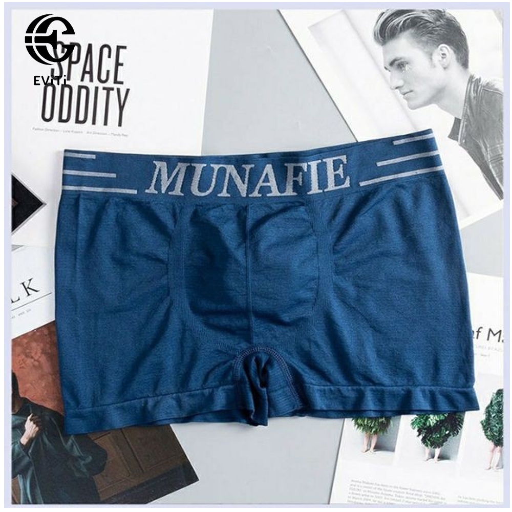 Quần sịp nam - Sịp đùi boxer Munafie túi zip sang trọng - Quần lót dệt kim nhiều màu sắc - FREESIZE