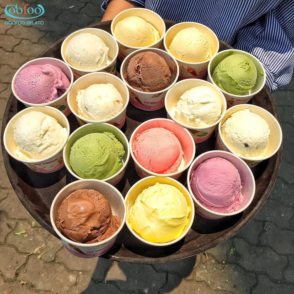 Set NGUYÊN LIỆU LÀM KEM GELATO 3 VỊ THỦ CÔNG không cần máy