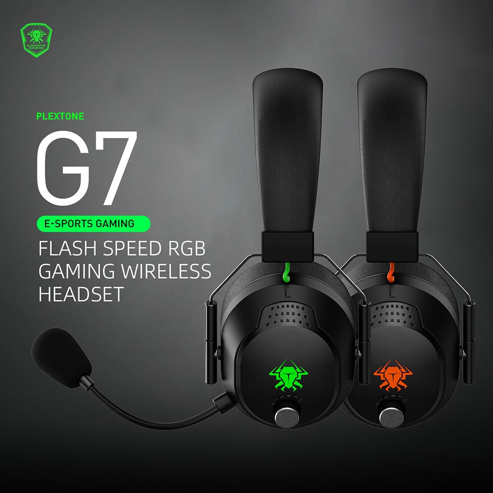 Tai nghe chụp tai bluetooth PLEXTONE G7 chống ồn esport - Headphone có mic gaming độ trễ thấp 45ms - Headphone Gaming