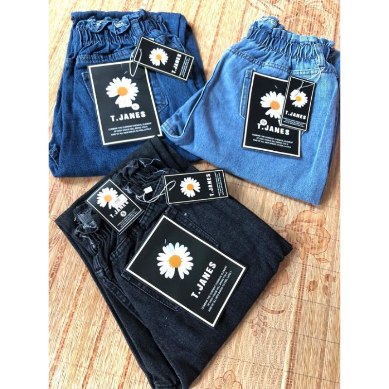 Quần baggy nữ Jeans lưng cao cạp chun sau Bigsize | BigBuy360 - bigbuy360.vn