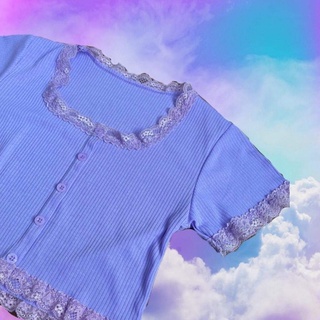 ÁO CROPTOP TÍM REN VIỀN
