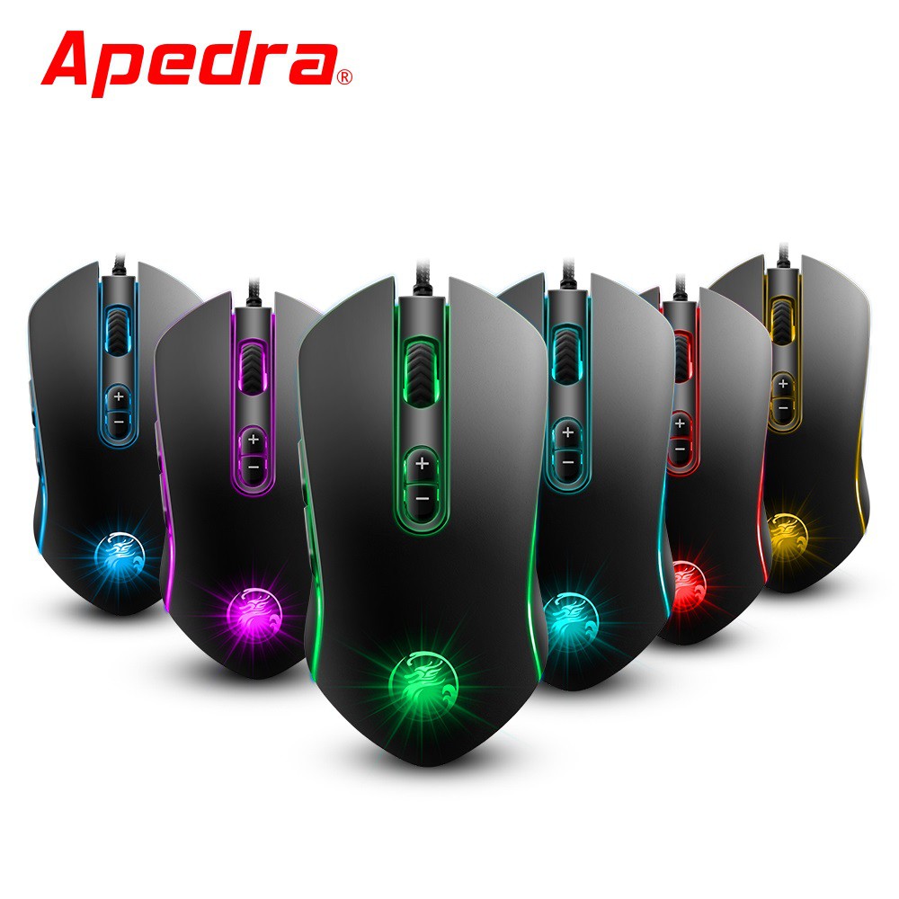 CHUỘT GAMING ESPORT APEDRA RGB 3200DPI LED ĐỔI 7 MÀU