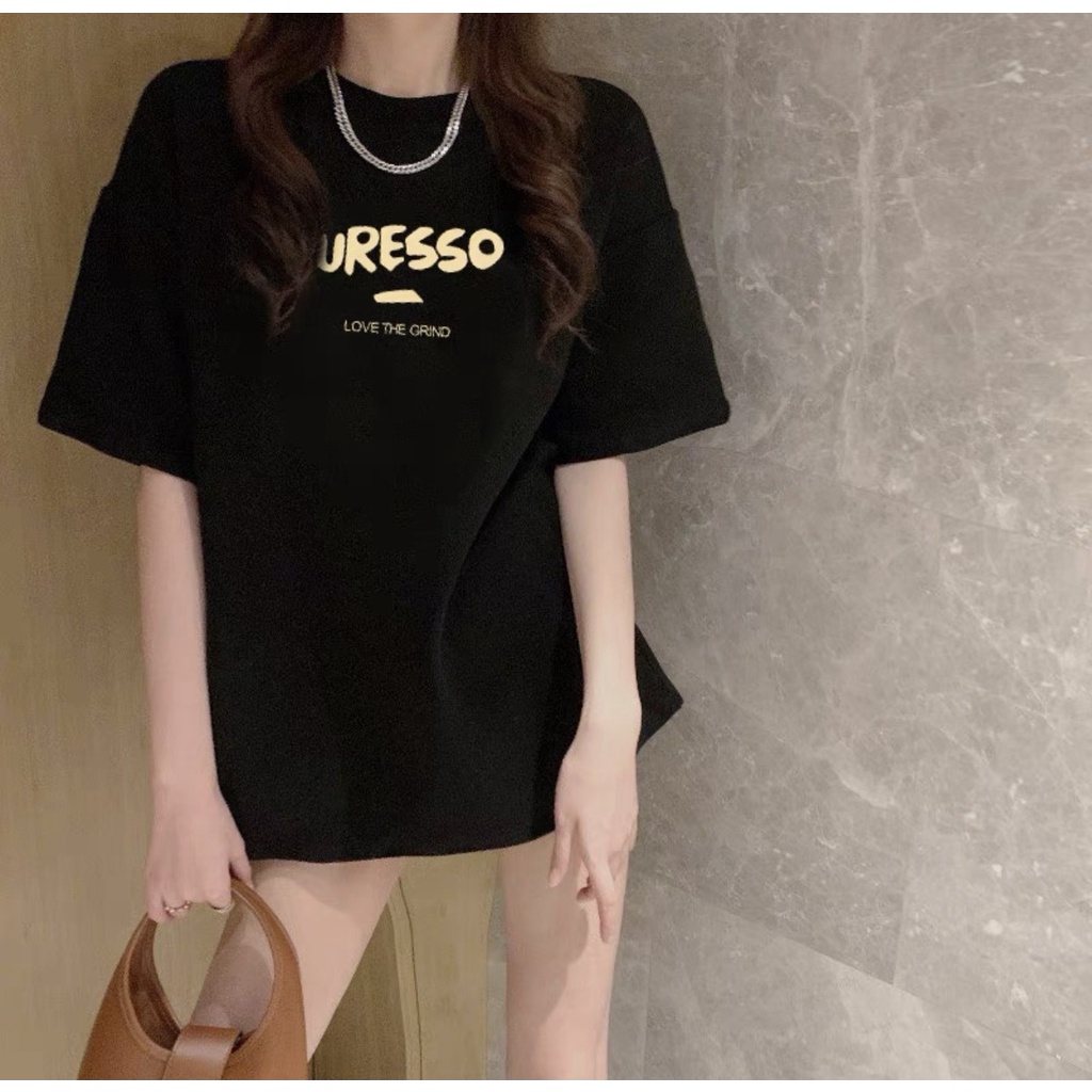 Áo thun phông 3158 nữ nam tay lỡ unisex form rộng chất liệu cotton khô HANOVA in chữ PURESO