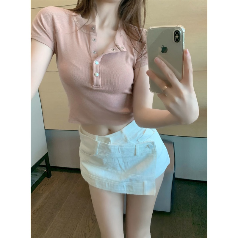 Áo Thun Cotton Ngắn Tay Họa Tiết Sọc Caro Thời Trang Mùa Hè Cho Nữ