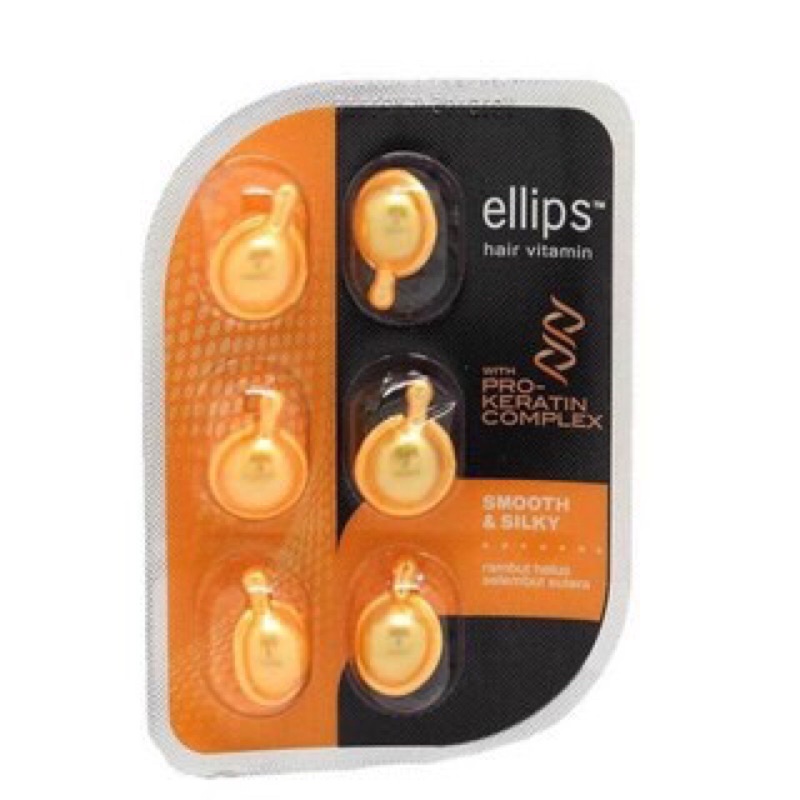Viên Serum dưỡng tóc Elips giúp tóc mềm mượt,phục hồi hư tổn,chắc khỏe.vỉ 6 viên