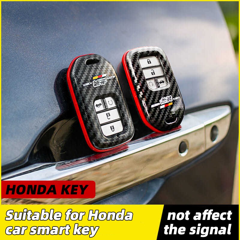 Vỏ Bọc Chìa Khóa Bằng Sợi Carbon Cho honda civic Jazz Brv Crv City Accord 2021 Mugen honda civic fc