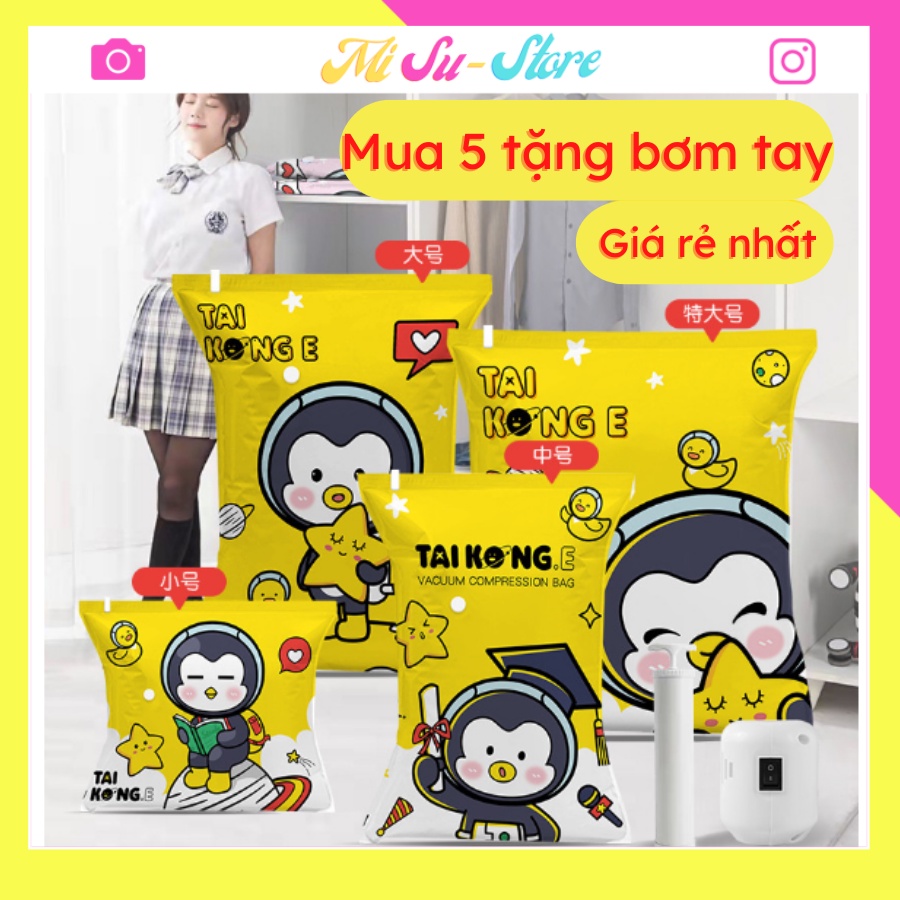 XẢ HÀNG -Túi hút chân không đựng quần áo, họa tiết dễ thương máy hút chân không giá tốt nhất - Misu