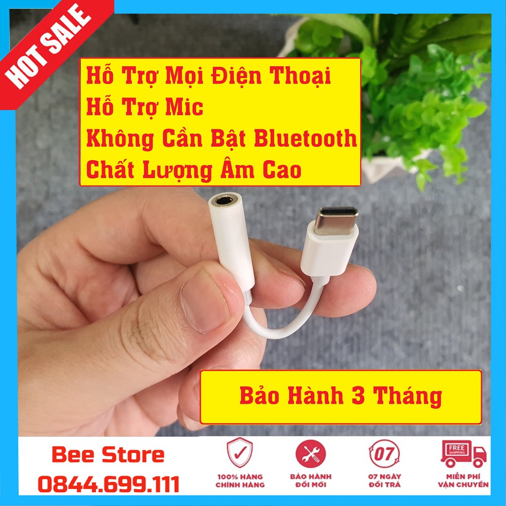 Jack chuyển đổi chân type C thành cổng tai nghe 3.5mm hỗ trợ mic JBT01C - Beetech