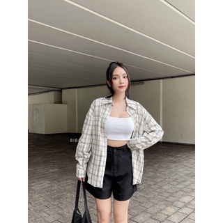 BIBOO - Áo sơmi tay dài sọc caro CHECKED SHIRT