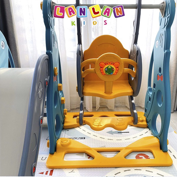 Cầu trượt xích đu hải cẩu LANLAN KIDS 2in1 an toàn, vui nhộn dành cho bé