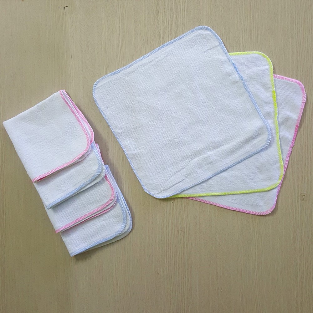 Set 10 Tấm lót chống thấm ĐÔ RÊ MON 2 lớp cotton thấm hút cho bé (MÀU TRẮNG)