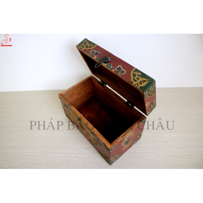 [PHÁP BẢO MINH CHÂU] HỘP ĐỰNG ĐỒ GỖ NEPAL (23x12x15) (HỘP ĐỰNG PHÁP KHÍ, THUỐC PHÁP, KINH SÁCH,...)