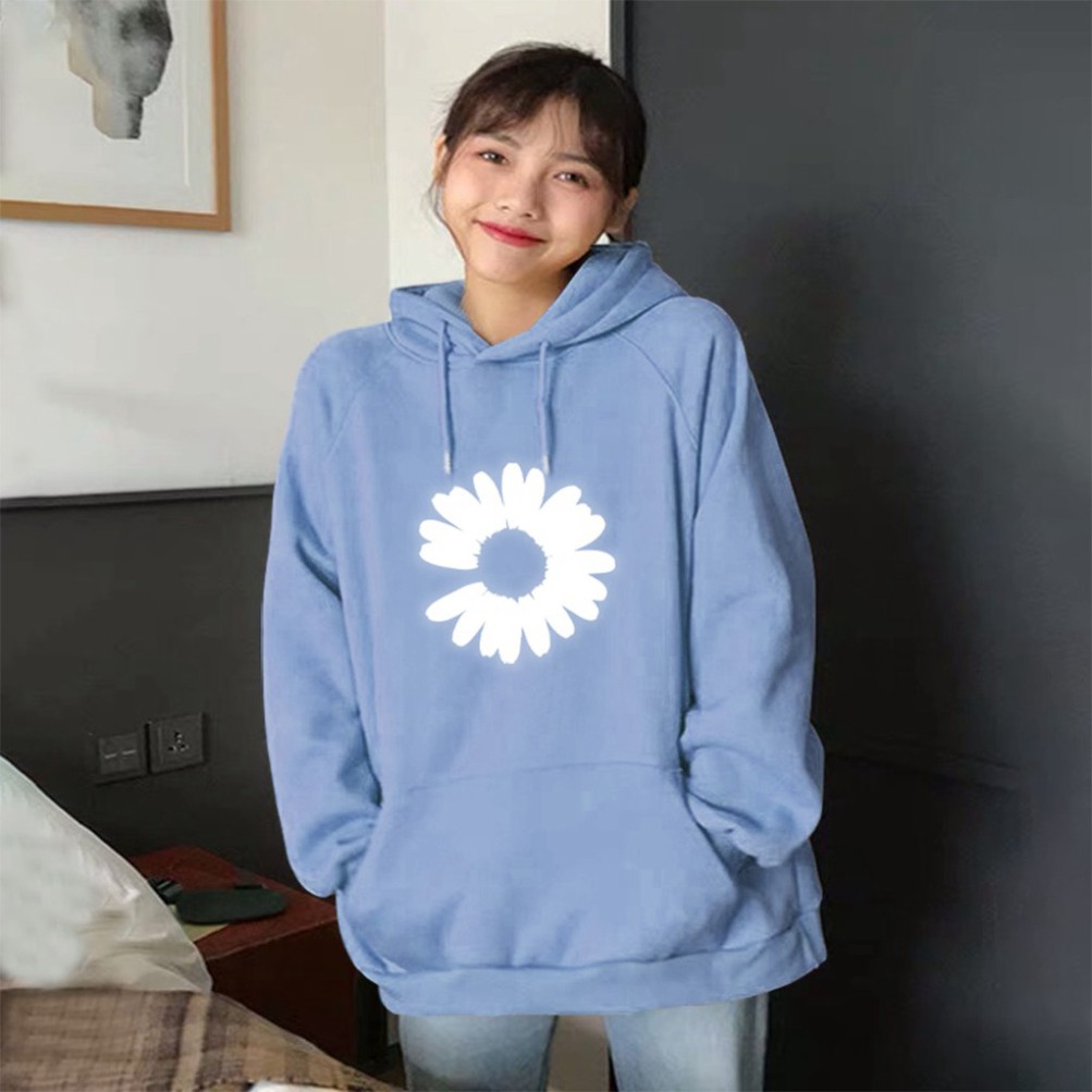 [xả kho mùa covid] Áo Khoác Nỉ Hoodie Phản Quang Hoa Cúc Rơi PQ26KN