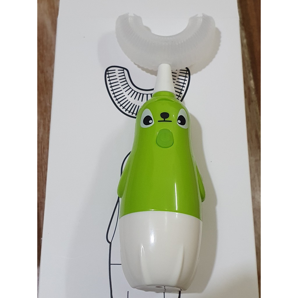 Bàn chải đánh răng điện tử hình chữ U trẻ em - Bàn chải tập đánh răng cho bé HOẠT HÌNH ngộ nghĩnh