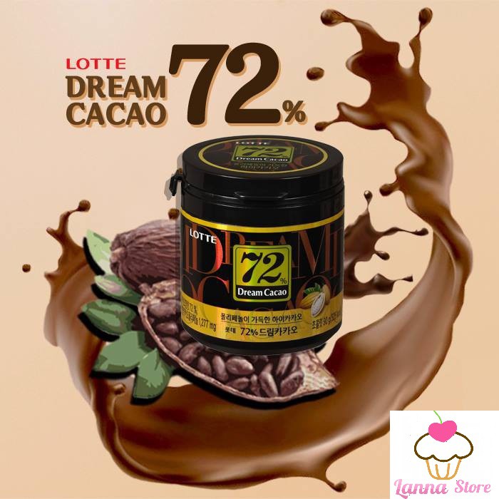 [Mã GROSALEHOT giảm 8% đơn 250K] Chocolate đắng Lotte Dream Cacao 56% - 72% hủ 86gr - Hàn Quốc | BigBuy360 - bigbuy360.vn