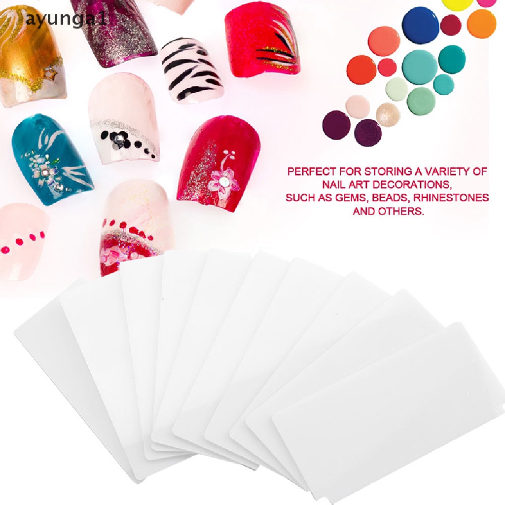 [ayunga1] 10X Fake Nail Display Stand Box Show Holder Plastic Partition Plate Storage Case [new]