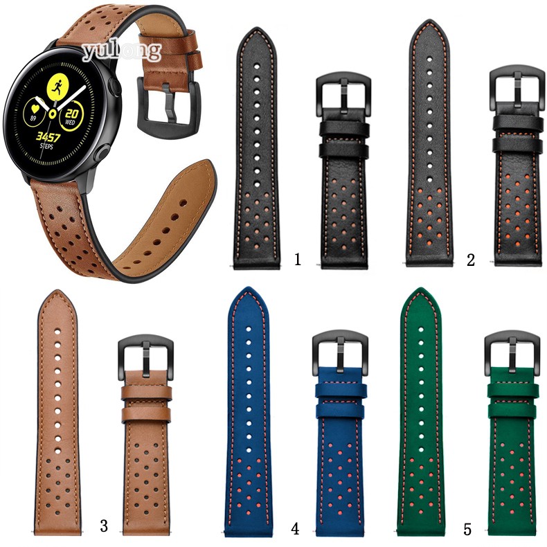 Dây Đeo Bằng Da Chất Lượng Cao Cho Đồng Hồ Thông Minh Samsung Galaxy watch Active 2 40mm 44mm watch 5 watch5 pro watch4 watch 4 classic 42mm 46mm