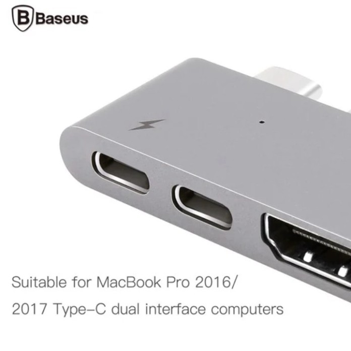 Sản phẩm Bộ Hub chuyển đổi 5 trong 1 dành cho Macbook Pro nhãn hiệu Baseus CAHUB-B0G ..