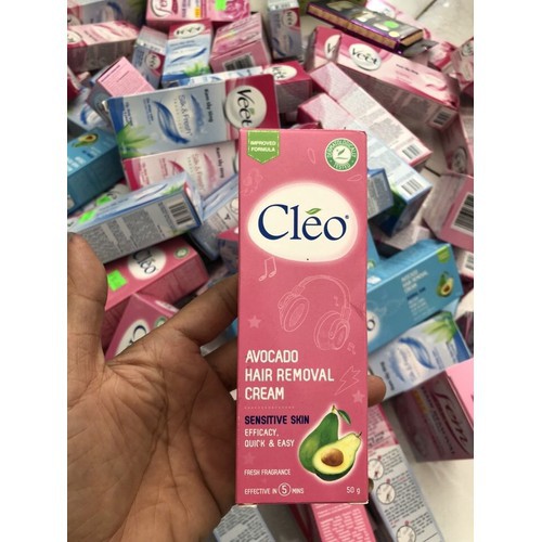 Kem tẩy lông Cleo Avocado Hair Removal Cream Sensitive Skin 50g (Dành cho da nhạy cảm)