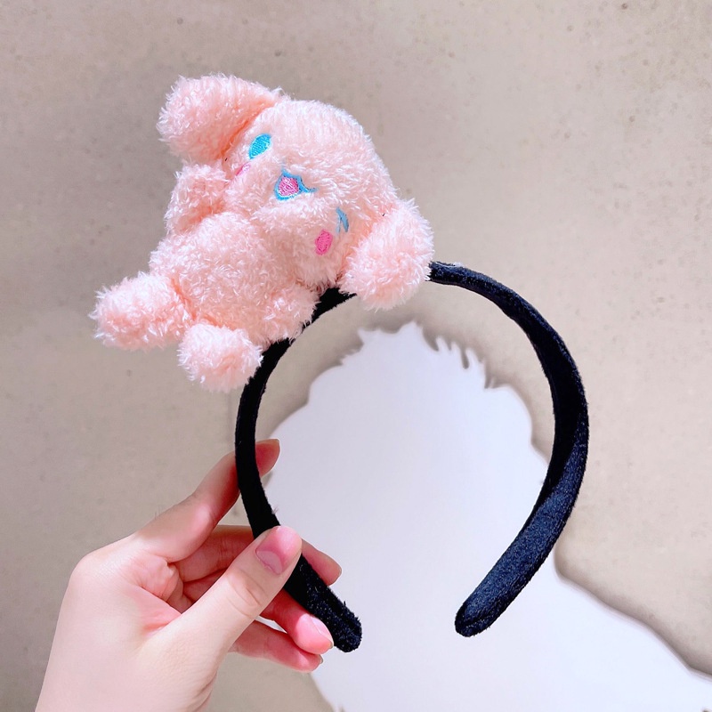 Dây cột tóc phủ bông kiểu hoạt hình phong cách Hàn Quốc đáng yêu