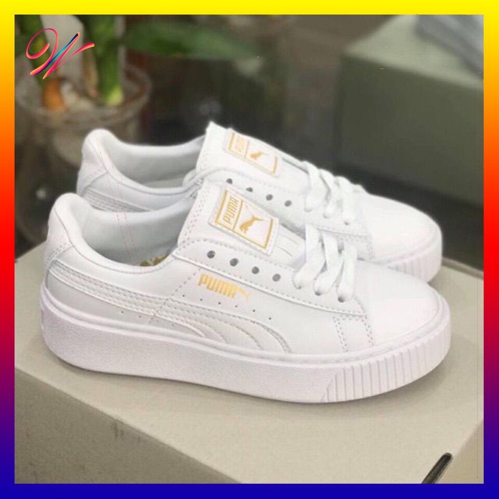 [Mã FAGREEN245 giảm tới 30K đơn 99K] giày Puma trắng chữ vàng mới | BigBuy360 - bigbuy360.vn